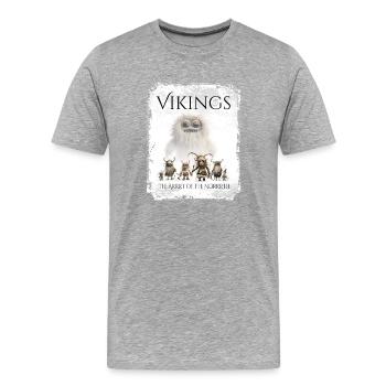 Magst du Kreaturen aus dem hohen Norden? Nimm es! - Männer Premium Bio T-Shirt - Grau meliert - Vorne - Damien (186cm)
