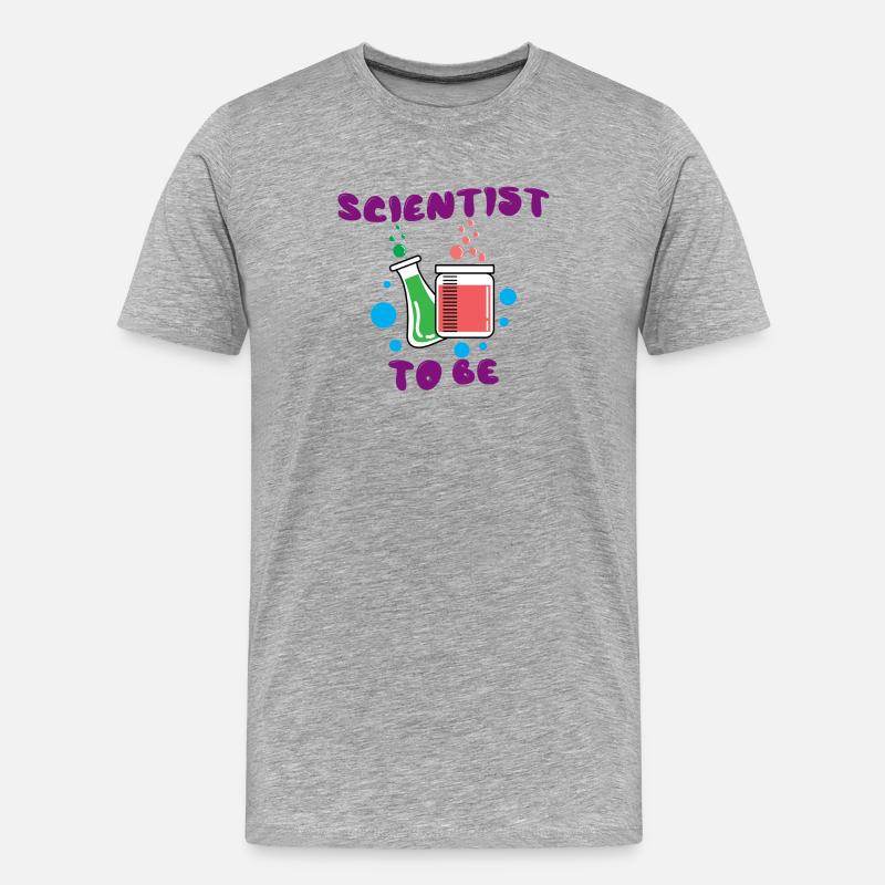 Karriere Workaholic Wissenschafter Statement Job - Männer Premium Bio T-Shirt - Grau meliert