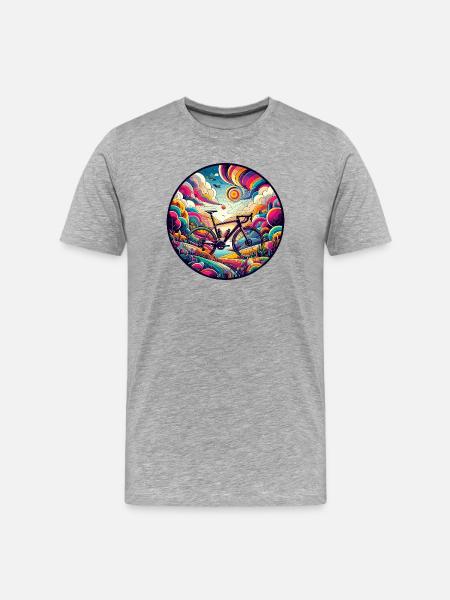 Fabulous gravel biker, road - Men's Premium Organic T-Shirt - heather grey
