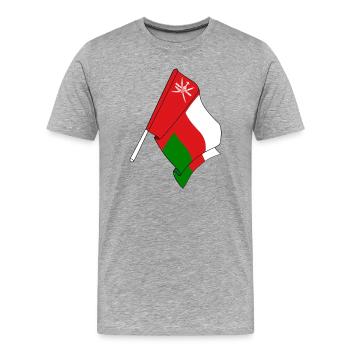 Flag of Oman - Men's Premium Organic T-Shirt - heather grey - Front - Damien (186cm)