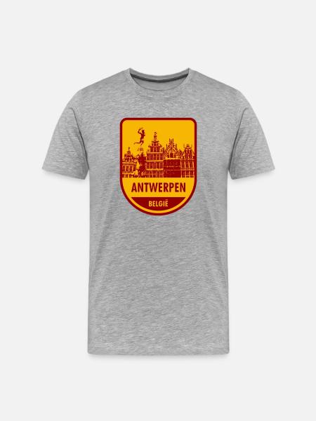Antwerp België - Men's Premium Organic T-Shirt - heather grey