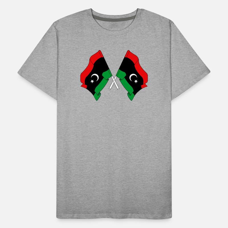 Two flags Libya Men's Premium Organic T-Shirt