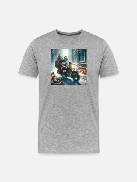 Weihnachts Design 8 - Männer Premium Bio T-Shirt - Grau meliert