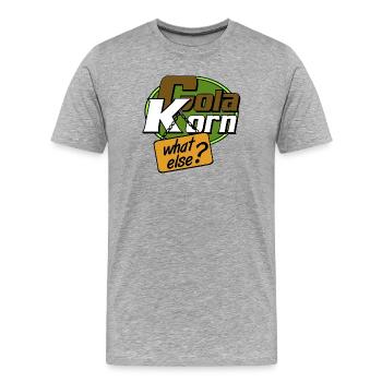 Korn , Fête , Weizenkorn Cola Korn Autres infos (25) - T-shirt bio Premium Homme - gris chiné - Devant - Damien (186cm)