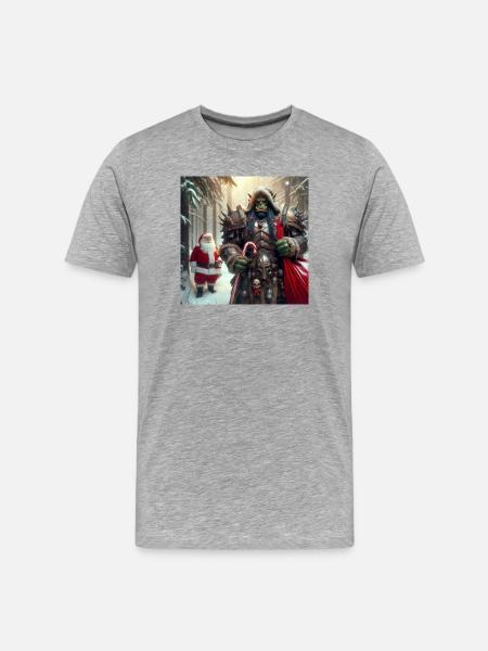 Orc Christmas 1 - Men's Premium Organic T-Shirt - heather grey