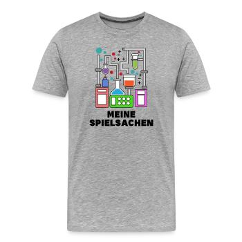 Karriere Statement Wissenschafter Job Beruf - Männer Premium Bio T-Shirt - Grau meliert - Vorne - Damien (186cm)