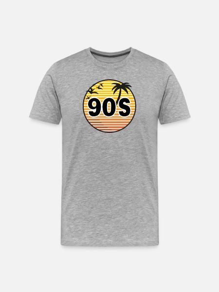 The 90s - Männer Premium Bio T-Shirt - Grau meliert