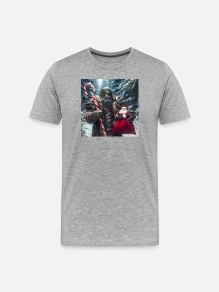 Noël Orc 2 - T-shirt bio Premium Homme - gris chiné