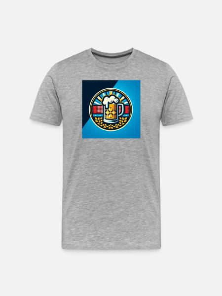 Beer Logo 3 - Men's Premium Organic T-Shirt - heather grey