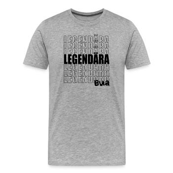 Legendära Bua - Legendärer Junge, Bub, legendär - Männer Premium Bio T-Shirt - Grau meliert - Vorne - Damien (186cm)