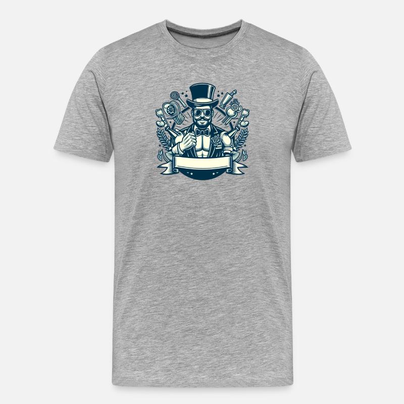 JGA - Junggesellenabschied 2 - Männer Premium Bio T-Shirt - Grau meliert