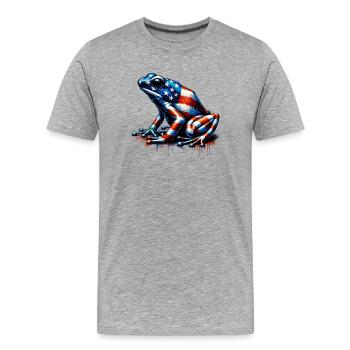 Poison dart frog USA - Men's Premium Organic T-Shirt - heather grey - Front - Damien (186cm)