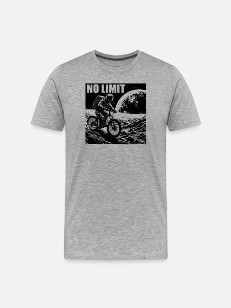 NO LIMIT - Men's Premium Organic T-Shirt - heather grey