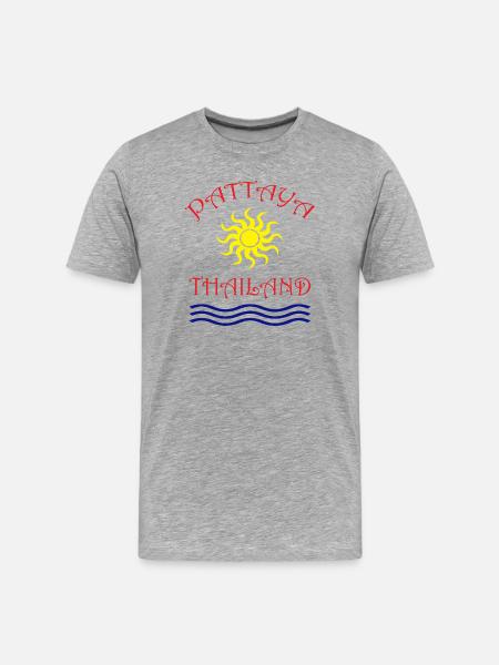 Patty Thai Sun Wave Design - Men's Premium Organic T-Shirt - heather grey