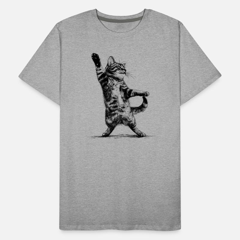 Disco-Katze Männer Premium Bio T-Shirt