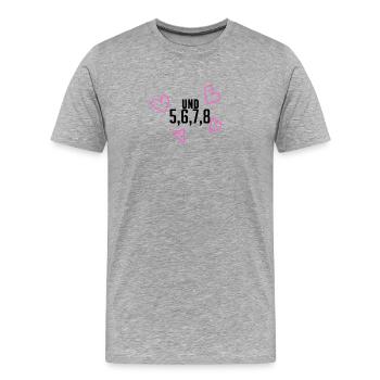Tanzen Tanz Tanzkurs Rhythmus - Männer Premium Bio T-Shirt - Grau meliert - Vorne - Damien (186cm)