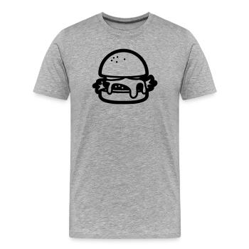 Cheesburger (en anglais seulement) - T-shirt bio Premium Homme - gris chiné - Devant - Damien (186cm)