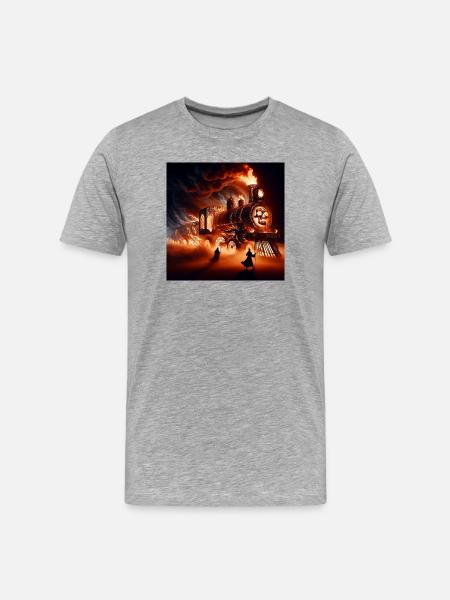 The Hell Train - Men's Premium Organic T-Shirt - heather grey