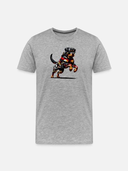 Rottweiler flag Germany design - Men's Premium Organic T-Shirt - heather grey