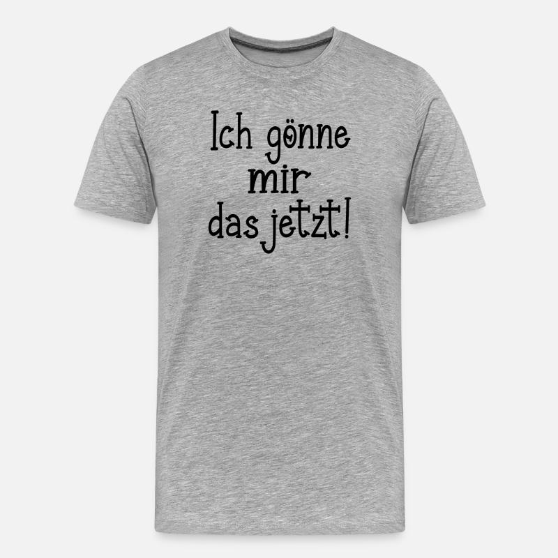 WOHLWOLLEN ACHTSAMKEIT - Männer Premium Bio T-Shirt - Grau meliert