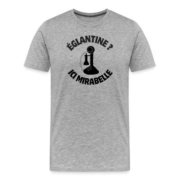 septième compagnie, 7ème compagnie, Tassin - T-shirt bio Premium Homme - gris chiné - Devant - Damien (186cm)