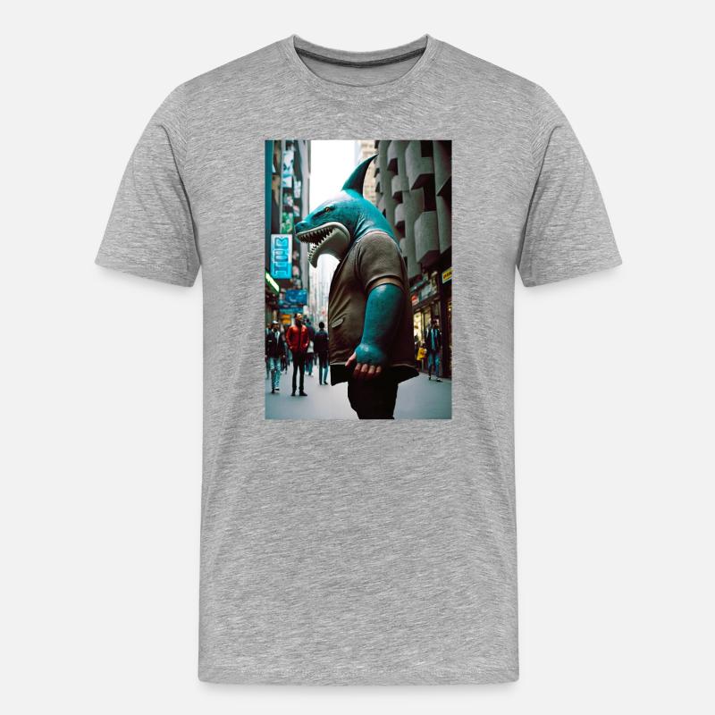 Anthropomorph 04 - Männer Premium Bio T-Shirt - Grau meliert