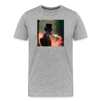 Tuxedo 01 - Men's Premium Organic T-Shirt - heather grey - Front - Damien (186cm)