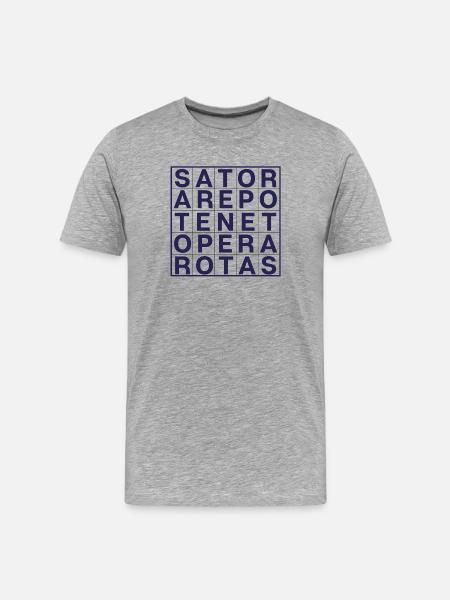 Sator-Rotas - T-shirt bio Premium Homme - gris chiné