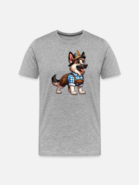 Bavarian Shepherd Dog - Men's Premium Organic T-Shirt - heather grey