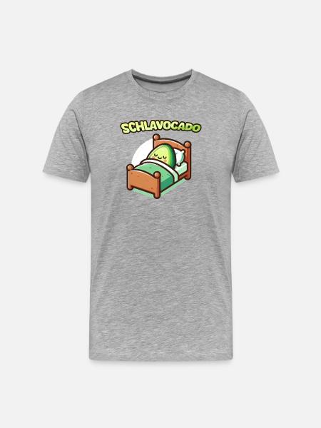 SCHLAVOCADO - Schlafbekleidung - Männer Premium Bio T-Shirt - Grau meliert