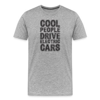 Des gens cool conduisent des voitures électriques Voiture électrique - T-shirt bio Premium Homme - gris chiné - Devant - Damien (186cm)
