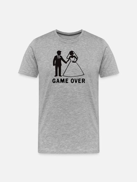 Newlyweds Game Over Wedding - Men's Premium Organic T-Shirt - heather grey