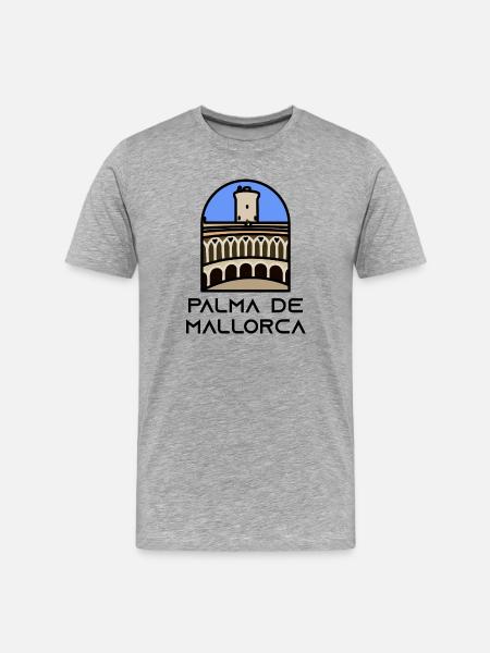 Palma de Mallorca - Bellver Castle - Men's Premium Organic T-Shirt - heather grey