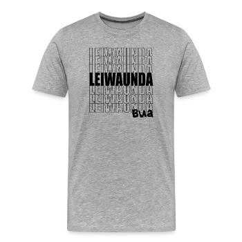 Leiwaunda Bua - großartiger, toller Junge, Bub - Männer Premium Bio T-Shirt - Grau meliert - Vorne - Damien (186cm)