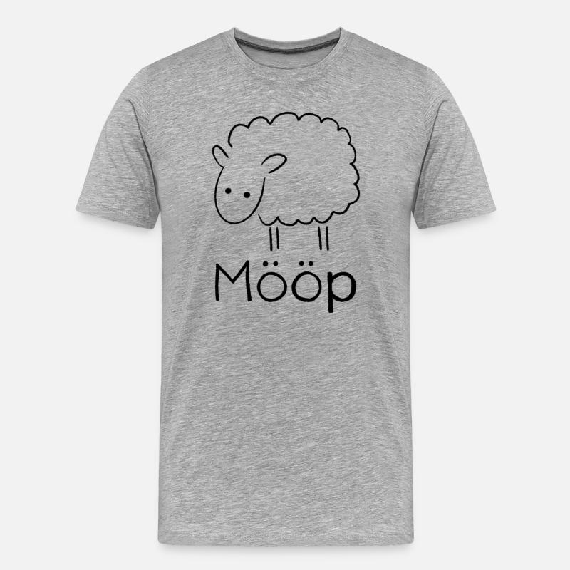 Mööp Schaf - Männer Premium Bio T-Shirt - Grau meliert