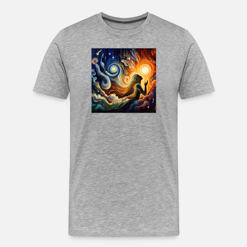 Sternenhimmel - Männer Premium Bio T-Shirt - Grau meliert