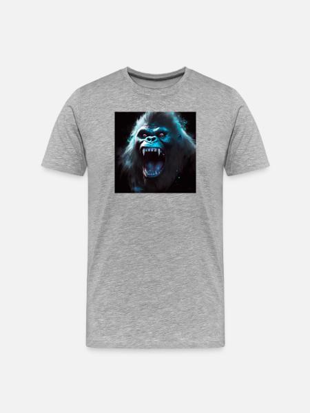 Gorilla 06 - Men's Premium Organic T-Shirt - heather grey