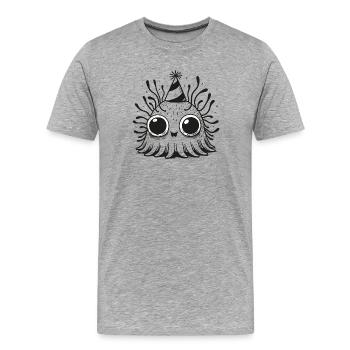 Jellyfish Trend Animals Love Illustration - Men's Premium Organic T-Shirt - heather grey - Front - Damien (186cm)