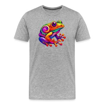 Frog - Men's Premium Organic T-Shirt - heather grey - Front - Damien (186cm)