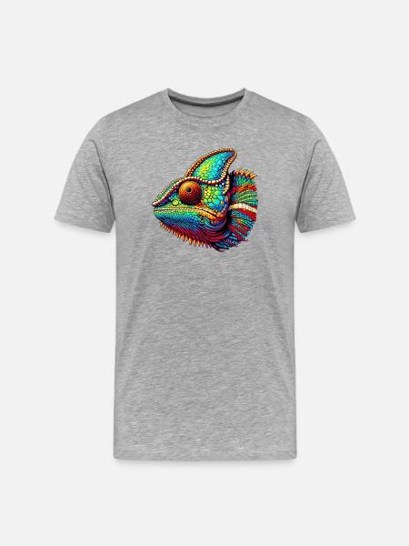 Chameleon - Men's Premium Organic T-Shirt - heather grey