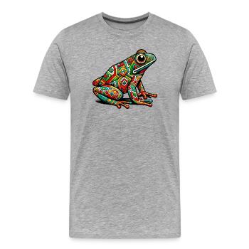 Frog - Men's Premium Organic T-Shirt - heather grey - Front - Damien (186cm)