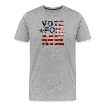 Vote for ME - T-shirt bio Premium Homme - gris chiné - Devant - Damien (186cm)