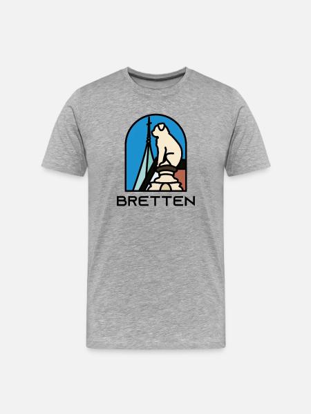 Bretten - Brettener Hundle - Männer Premium Bio T-Shirt - Grau meliert