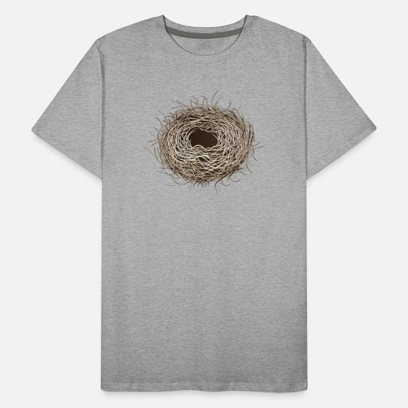 leeres Vogelnest oder Osternest zum Frühling Männer Premium Bio T-Shirt