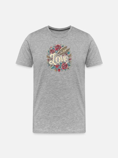 Amour - T-shirt bio Premium Homme - gris chiné