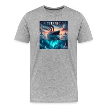 Titanic - Men's Premium Organic T-Shirt - heather grey - Front - Damien (186cm)