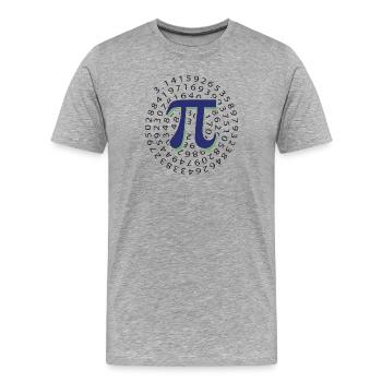 Pi Day - Bonne journée Pi - T-shirt bio Premium Homme - gris chiné - Devant - Damien (186cm)