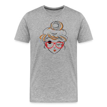 Girl, forget it - Men's Premium Organic T-Shirt - heather grey - Front - Damien (186cm)