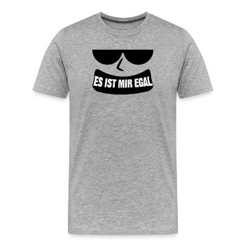 Je m’en fous cool en disant chill attitude relax - T-shirt bio Premium Homme - gris chiné - Devant - Damien (186cm)