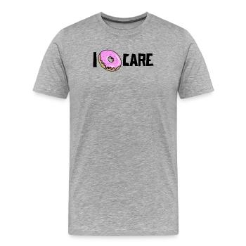 Quoi qu’il en soit, le beignet de déclaration drôle n’a pas d’importance pour moi - T-shirt bio Premium Homme - gris chiné - Devant - Damien (186cm)